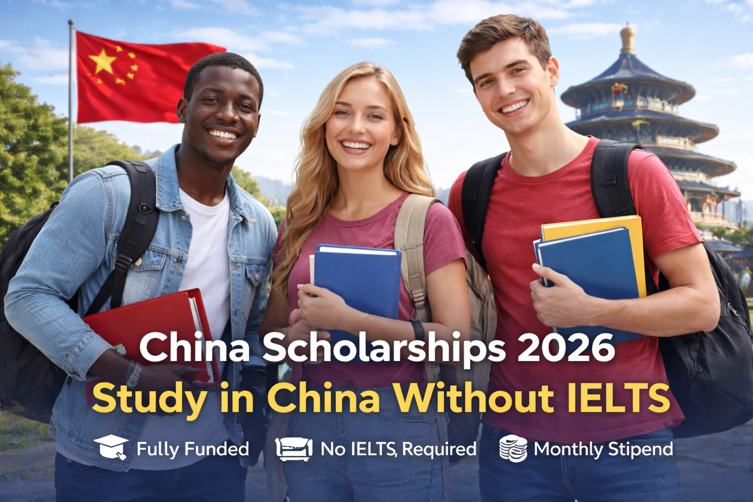 International students from Africa, Europe, and America applying for China scholarships 2026 without IELTS