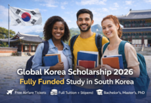 International students promoting Global Korea Scholarship 2026 fully funded study in South Korea