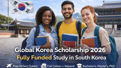 International students promoting Global Korea Scholarship 2026 fully funded study in South Korea