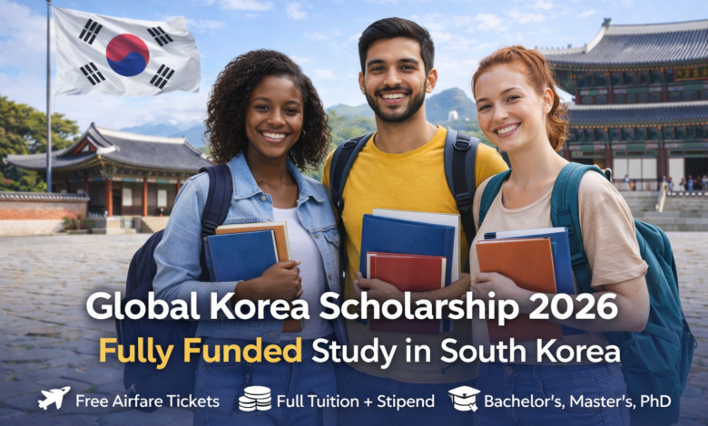 International students promoting Global Korea Scholarship 2026 fully funded study in South Korea