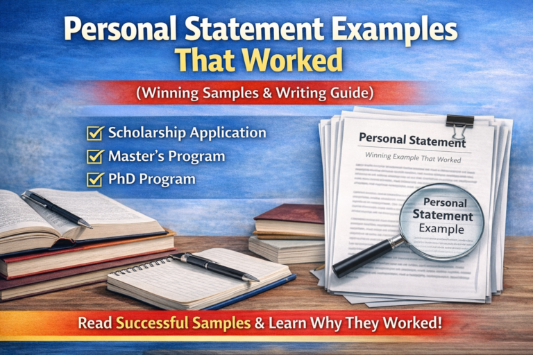 Personal Statement Examples That Worked