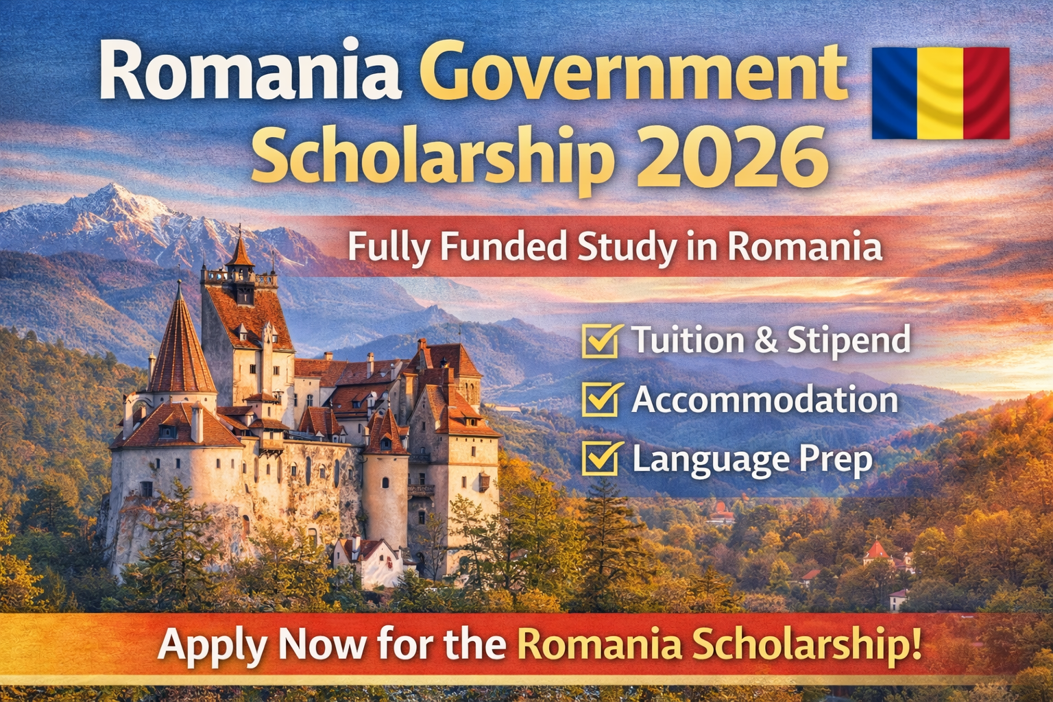 Romania Government Scholarship 2026 fully funded study in Europe