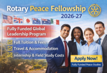 Rotary Peace Fellowship 2026–27 fully funded global leadership program