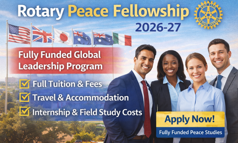 Rotary Peace Fellowship 2026–27 fully funded global leadership program