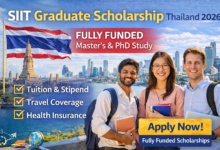 SIIT Graduate Scholarship Thailand 2026 fully funded master and PhD program for international students